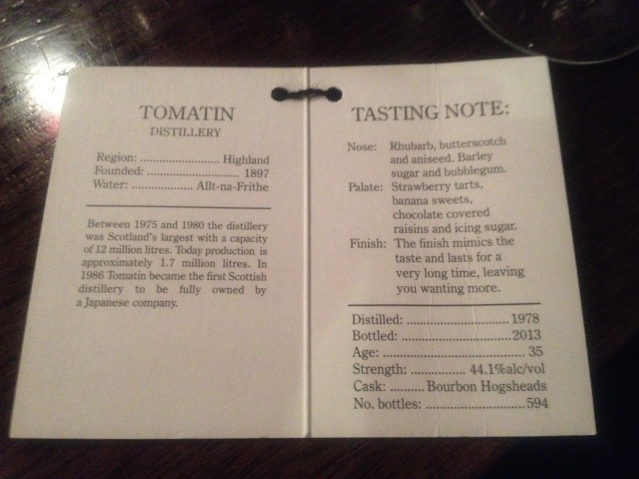 Tomatin 35 official taste notes